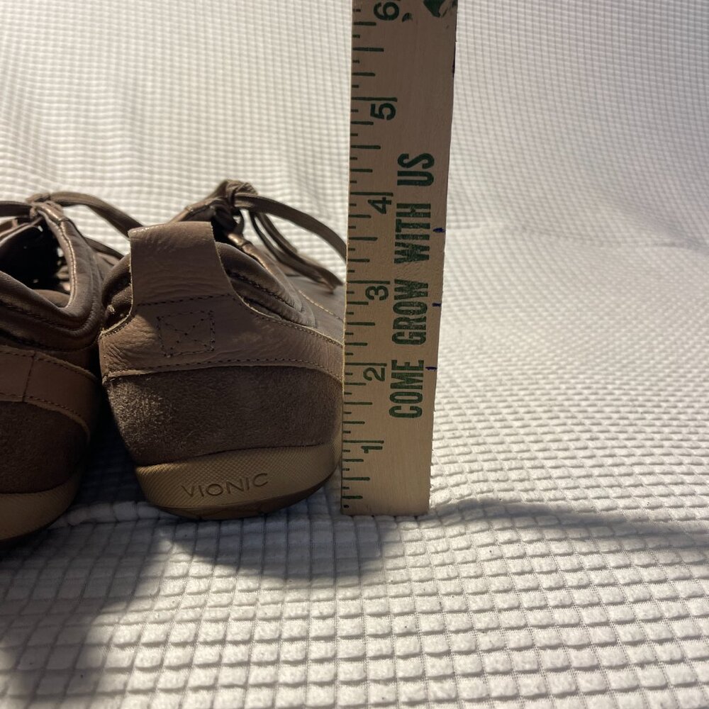 Vionic‎ Willa Sneakers Women 9.5 Bronze Metallic Leather Orthaheel 555WILLA - Picture 7 of 9